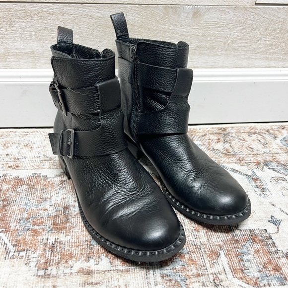 Gentle Souls Kenneth Cole Black Best Moto Ankle Bootie Boots Womens Size 7M - Picture 2 of 10